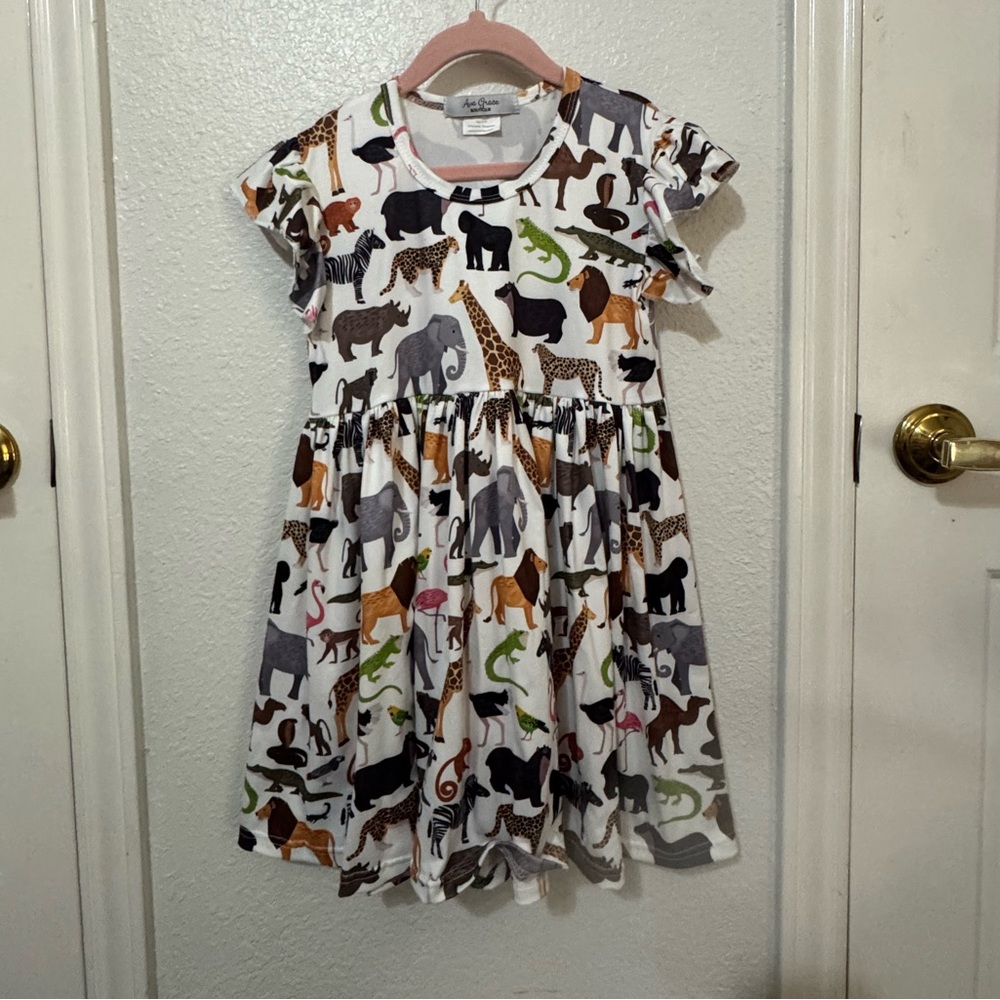 Animal Print Kids Dress